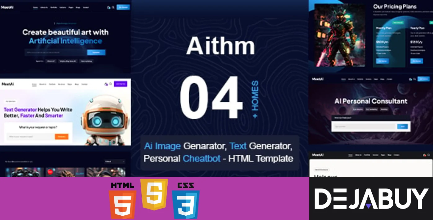 Aithm - AI Agency & Futuristic Startup HTML Template