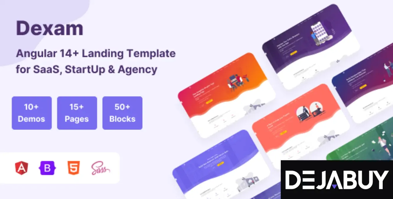 Dexam - Angular 14+ & Bootstrap 5 SaaS, Startup & Product Landing Page