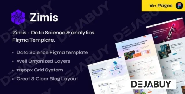 Zimis – Data Science & Analytics Figma Template