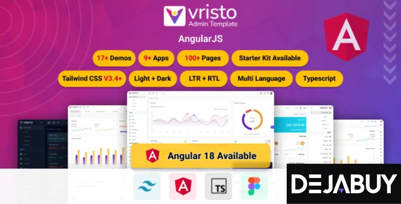 Vristo – Multipurpose Tailwind Angular 18 Admin Template